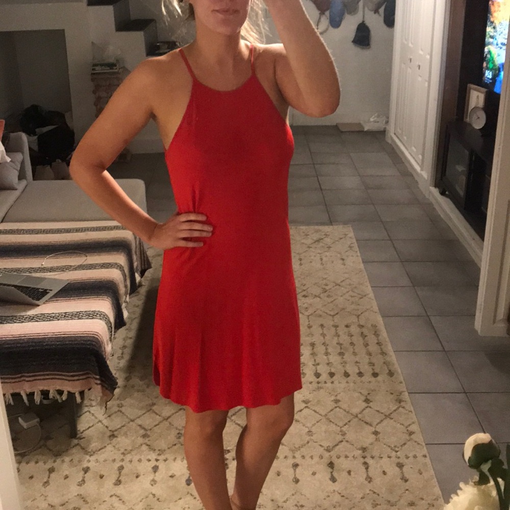 Red Open Back Zara Dress